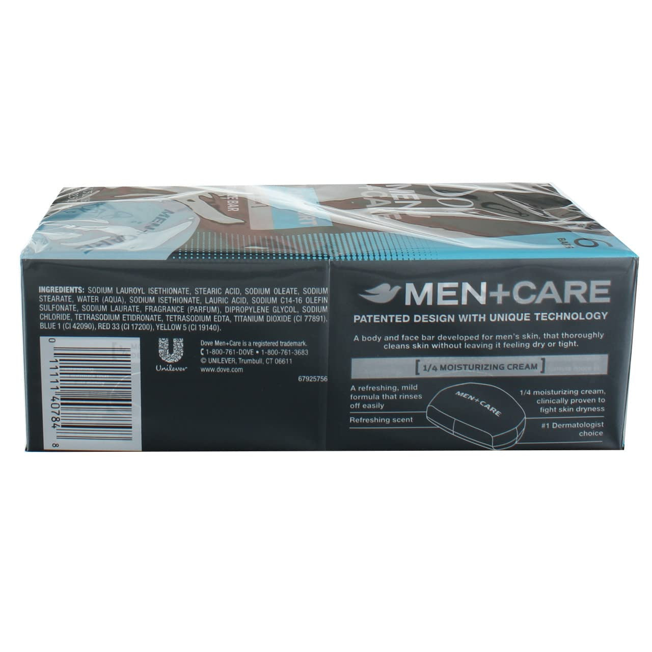 Men+Care Body Soap and Face Bar to Hydrate Skin Clean Comfort More Moisturizing than Bar Soap 3.75 Oz 6 Bars