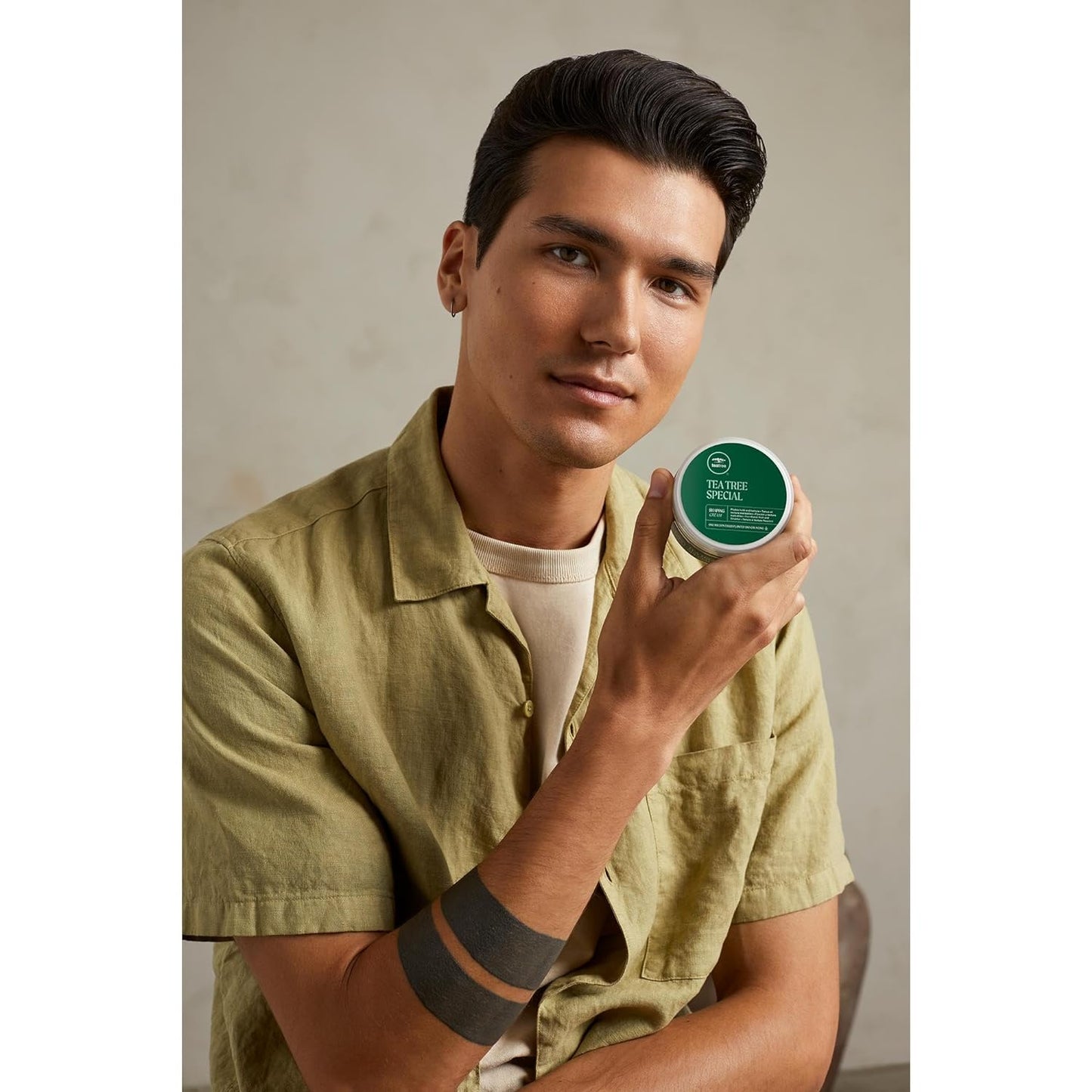 Tea Tree Shaping Cream, Hair Styling Cream, Long-Lasting Hold, Matte Finish, for All Hair Types