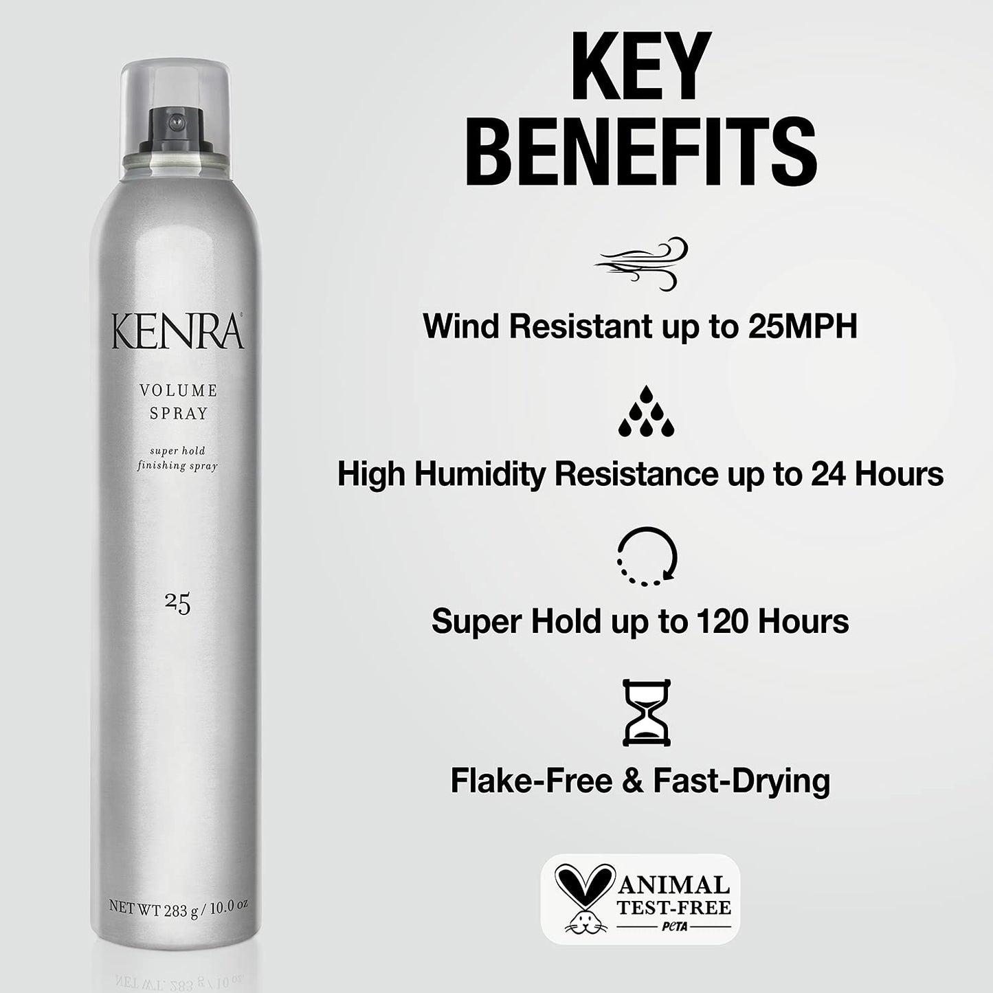 Kenra Volume Spray 25 | Super Hold Finishing & Styling Hairspray | Flake-Free & Fast-Drying | Wind & Humidity Resistance | All Hair Types