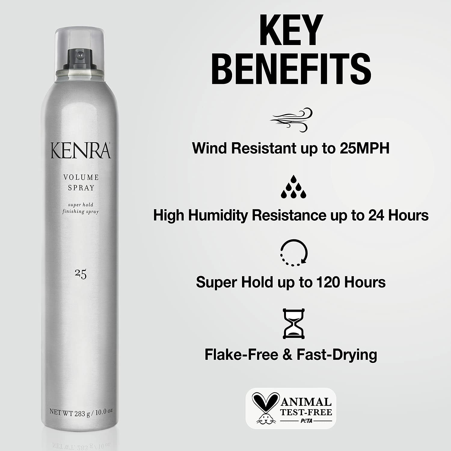 Kenra Volume Spray 25 | Super Hold Finishing & Styling Hairspray | Flake-Free & Fast-Drying | Wind & Humidity Resistance | All Hair Types