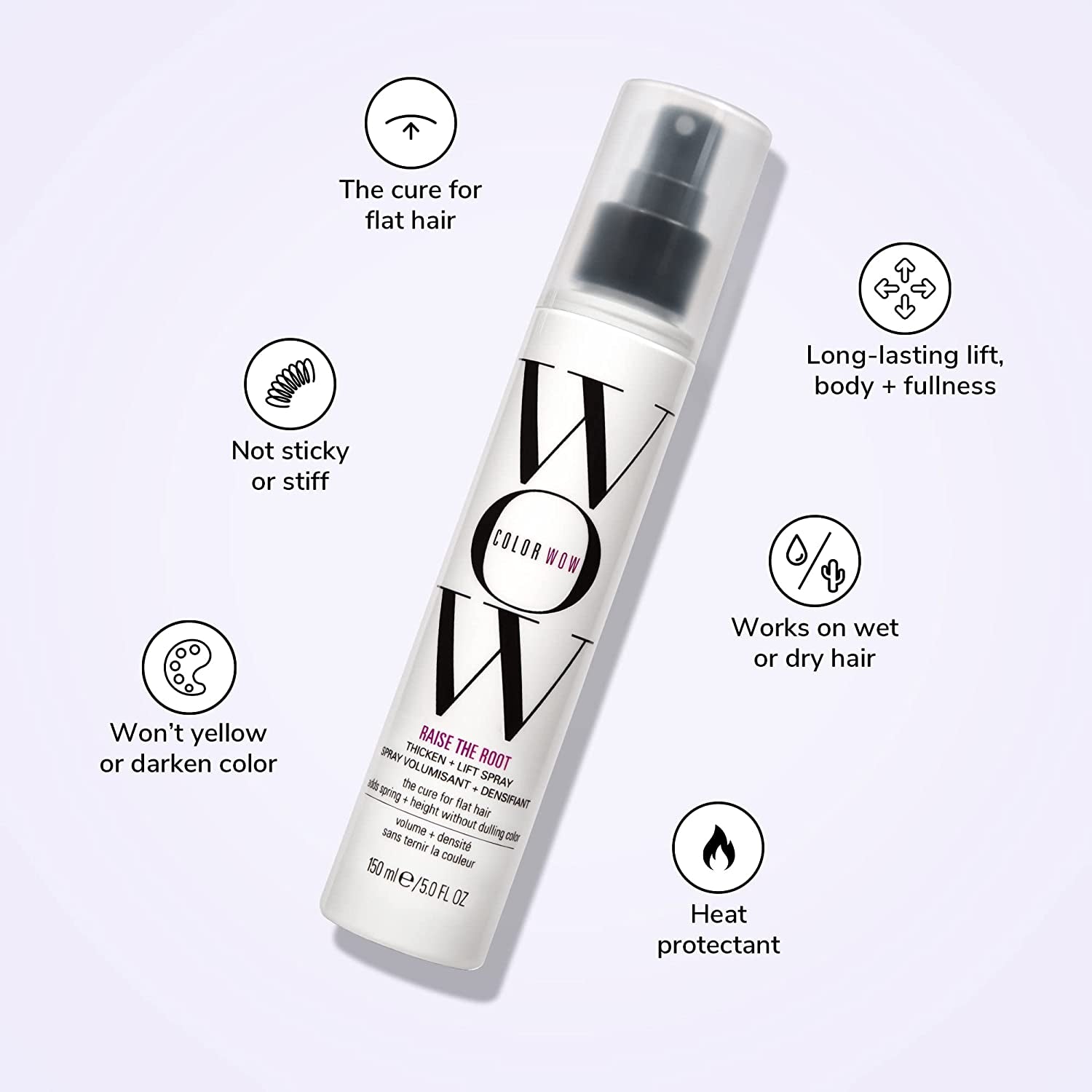 Raise the Root Thicken + Lift Spray - All-Day Volume for Fine, Flat Hair without Dulling Color