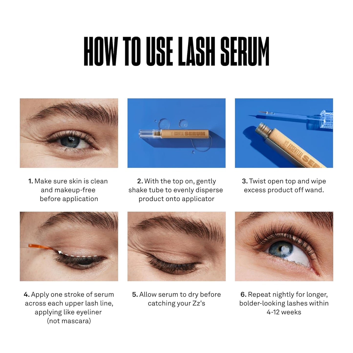 Eyelash Serum - Fuller & Longer Looking Eyelashes, Advanced Lash Enhancing Treatment for Natural Lashes, Extensions & Eyebrows, Vegan & Cruelty-Free