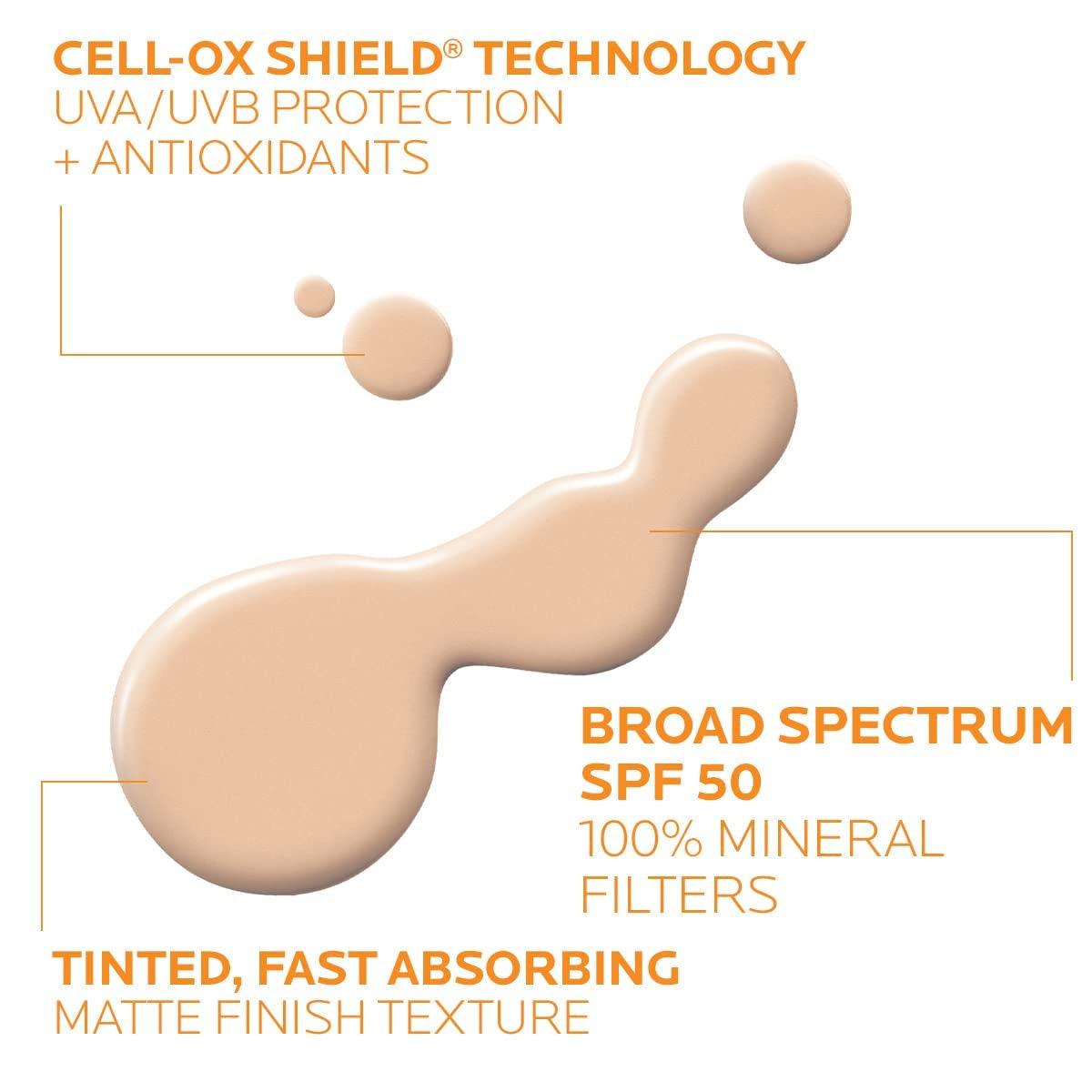 Anthelios Tinted Sunscreen SPF 50 | Ultra-Light Fluid Mineral Sunscreen for Face with Titanium Dioxide | Sensitive-Skin Tested | Oil-Free | Travel Size Sunscreen 1.7 Fl Oz