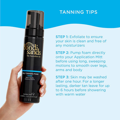 Self Tanning Foam | Lightweight, Self-Tanner Foam Enriched with Aloe Vera and Coconut Provides an Even, Streak-Free Tan