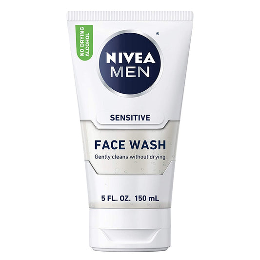 Men Sensitive Face Wash with Vitamin E, Chamomile and Witch Hazel Extracts, 5 Fl Oz Tube