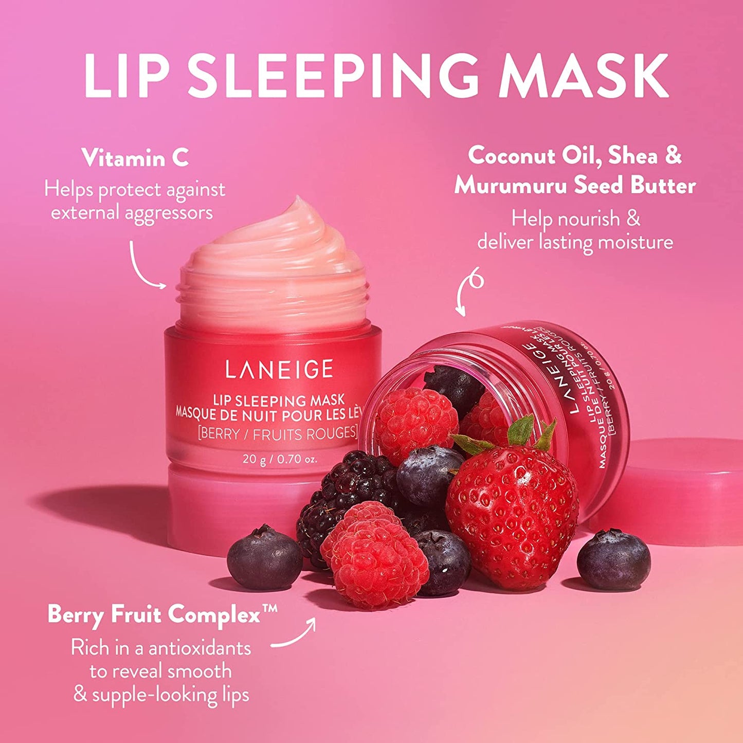 Lip Sleeping Mask: Nourish & Hydrate with Vitamin C, Antioxidants