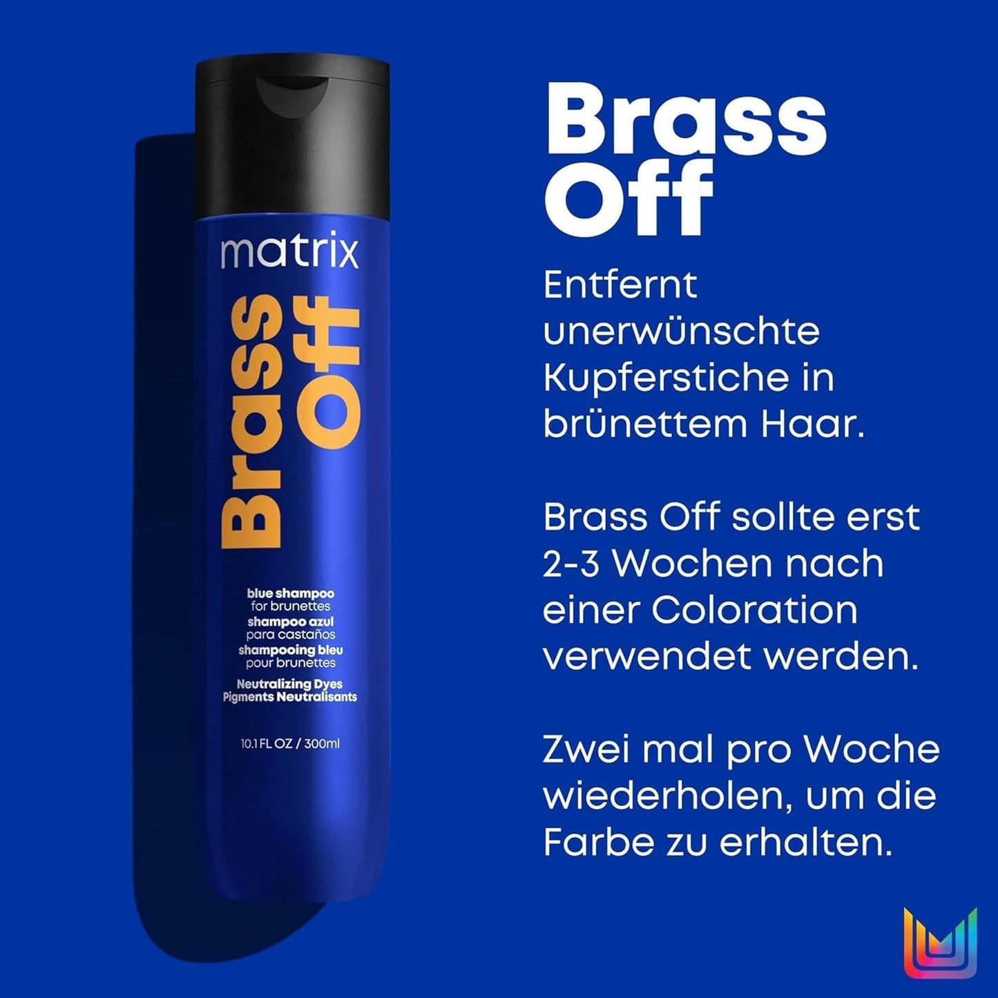 Brass off Blue Shampoo | Refreshes & Neutralizes Brassy Tones | Color Depositing Shampoo | for Brassy Hair | for Color Treated Hair | Salon Shampoo | Packaging May Vary