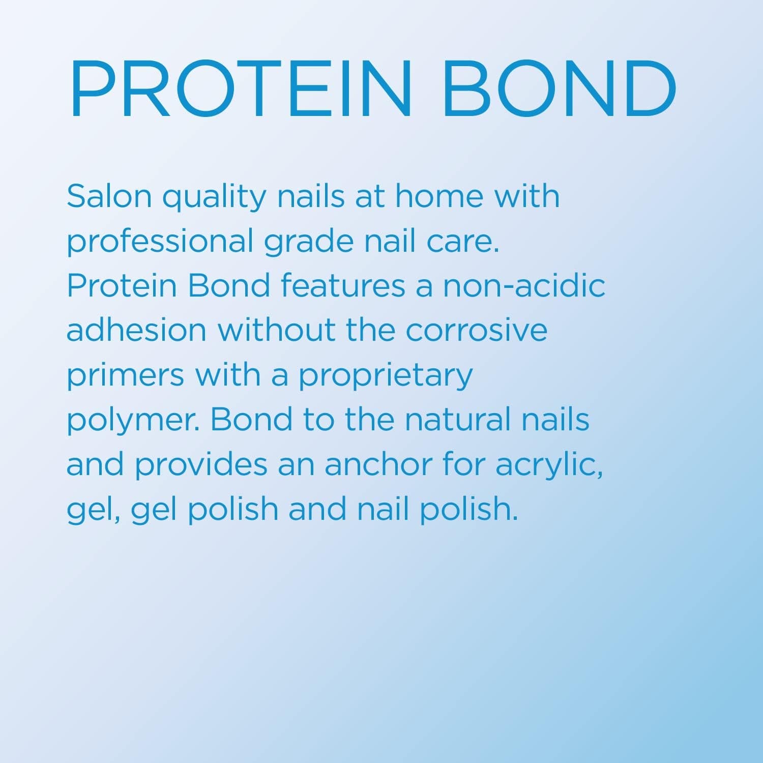 Protein Bond - Non-Acidic Nail Primer, Enhanced Adhesion for Gel Polish & Acrylic, Nail Dehydrator, PH Bonder for Gel Nails, 0.25 Oz