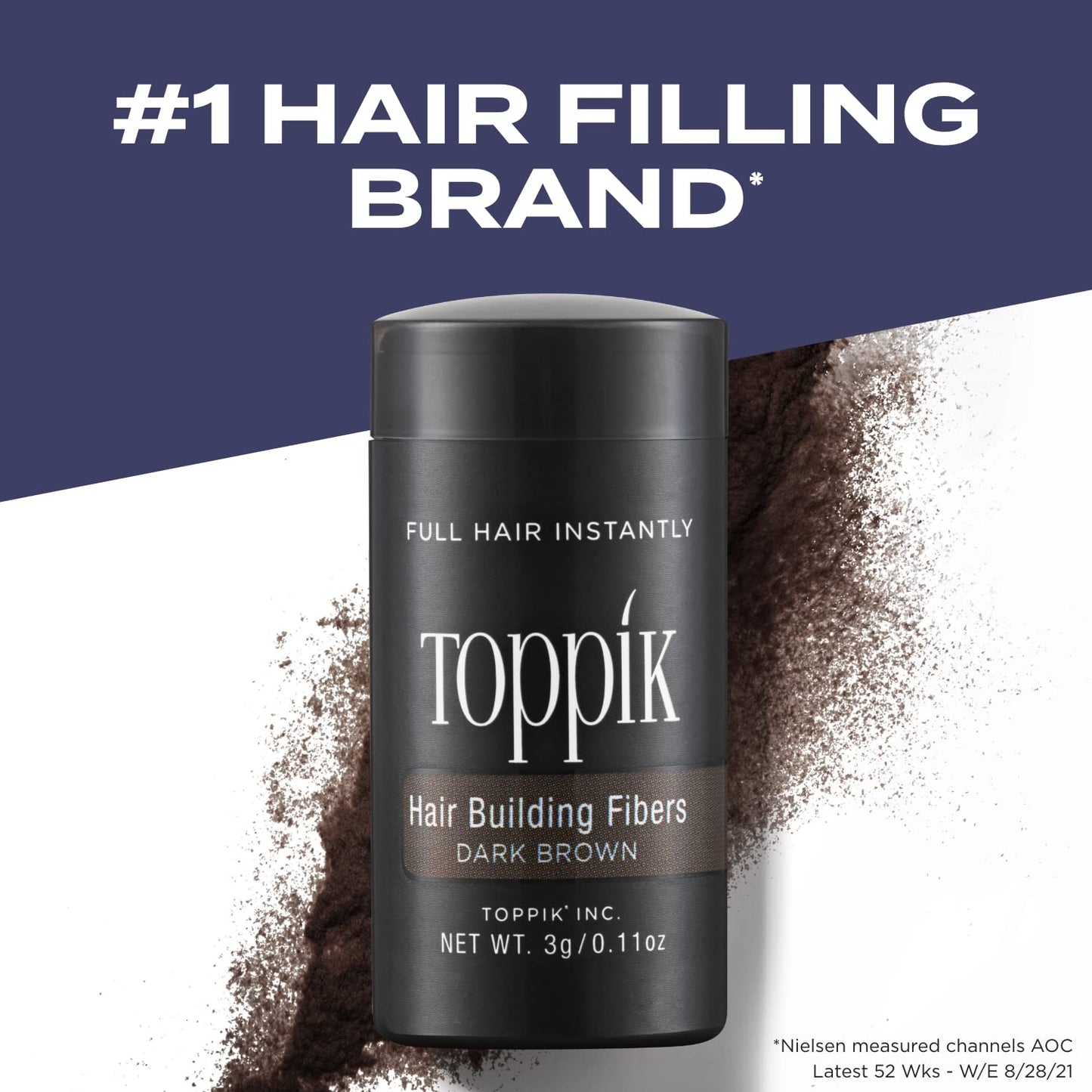 Toppik Hair Building Fibers, 12G Fill in Fine or Thinning Hair Instantly Thicker, Fuller Looking Hair 9 Shades for Men & Women