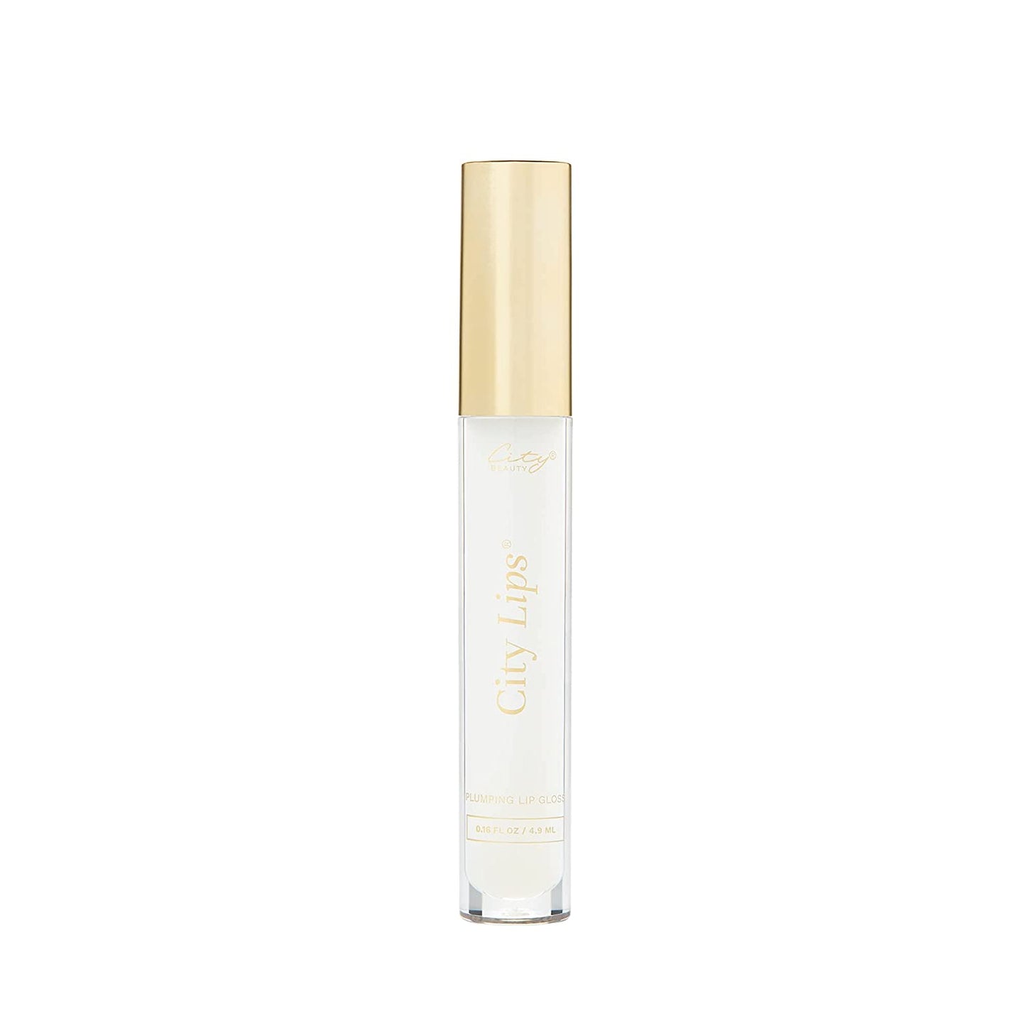 City Lips Clear - Plumping Lip Gloss - Hydrate & Volumize - All-Day Wear - Hyaluronic Acid & Peptides Visibly Smooth Lip Wrinkles - Cruelty-Free (Clear)