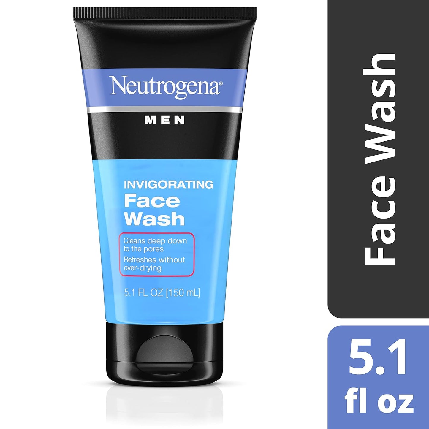 Men'S Invigorating Daily Foaming Gel Face Wash, Energizing & Refreshing Oil-Free Facial Cleanser for Men, 5.1 Fl. Oz