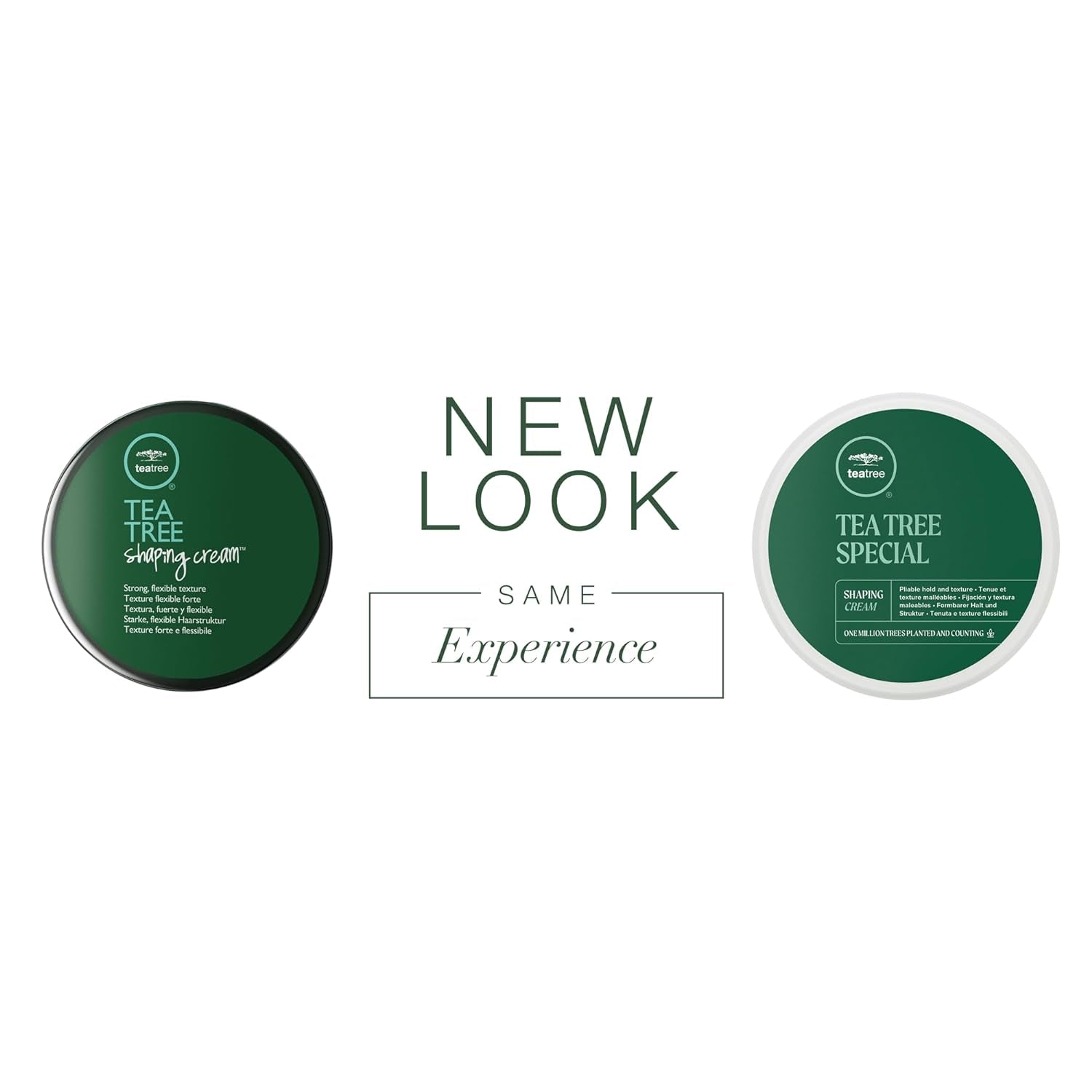 Tea Tree Shaping Cream, Hair Styling Cream, Long-Lasting Hold, Matte Finish, for All Hair Types