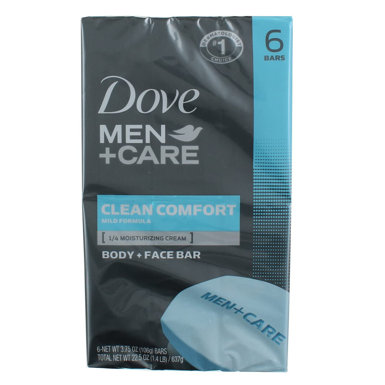 Men+Care Body Soap and Face Bar to Hydrate Skin Clean Comfort More Moisturizing than Bar Soap 3.75 Oz 6 Bars